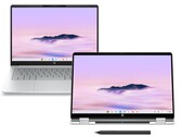 HP Chromebook Plus 14 e HP Chromebook Plus x360 14 in Glacier Silver. (Fonte: HP)