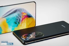 Concept render del Huawei P50 Pro. (Fonte: LetsGoDigital)