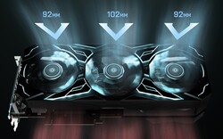 Ventole di varie dimensioni sul KFA2 GeForce RTX 4070 Ti SG (fonte: KFA2)