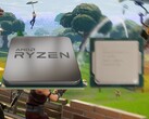 L'AMD Ryzen 7 5700G offre prestazioni molto più veloci rispetto all'Intel Core i7-10700 in giochi come Fortnite. (Fonte immagine: AMD/Intel/Epic - modificato)