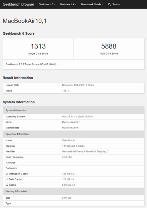 (Fonte Immagine: Geekbench)