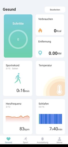 Il tracker viene impostato tramite l'app Runmifit, dove vengono raccolti i dati. Un collegamento con Google Fit non è possibile.