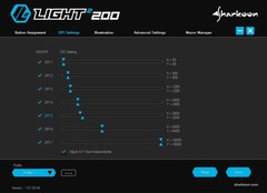 Sharkoon Light² 200 ultra light gaming mouse software - Settaggi DPI