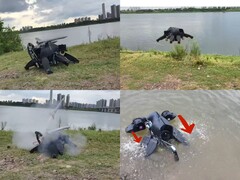 Nella foto il robot vola, nuota, cammina e spara missili (fonte immagine: Chris Wabs; screenshot modificati)