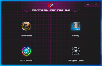 Schermata iniziale del Control Center 3.0
