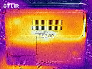 Immagine termica del lato inferiore in idle