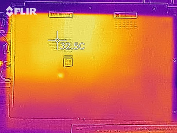 Distribuzione del calore, lato inferiore (idle)