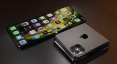 Un concept pieghevole per l'iPhone simile al Galaxy Z Flip. (Immagine: iOS Beta News)