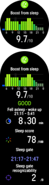 La funzione Boost from sleep. (Fonte: Polar)
