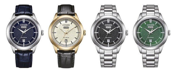 Da sinistra a destra: gli orologi Citizen AW0151-00LC, AW0151-85EC, AW0151-85XC e AW0153-04AC. (Fonte: Citizen)