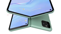 I primi rendering di Google Pixel Fold. (Fonte: Waqar Khan)