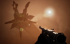 Il teaser dell&#039;affare Icarus Steam mostra il protagonista che mira a un verme gigante. 
