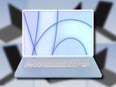 Il MacBook Air M2 è dotato di un display senza notch nelle ultime versioni del prossimo laptop Apple. (Fonte immagine: @LeaksApplePro - modificato)