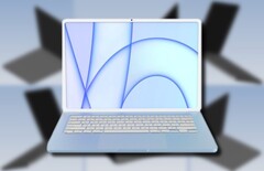 Il MacBook Air M2 è dotato di un display senza notch nelle ultime versioni del prossimo laptop Apple. (Fonte immagine: @LeaksApplePro - modificato)