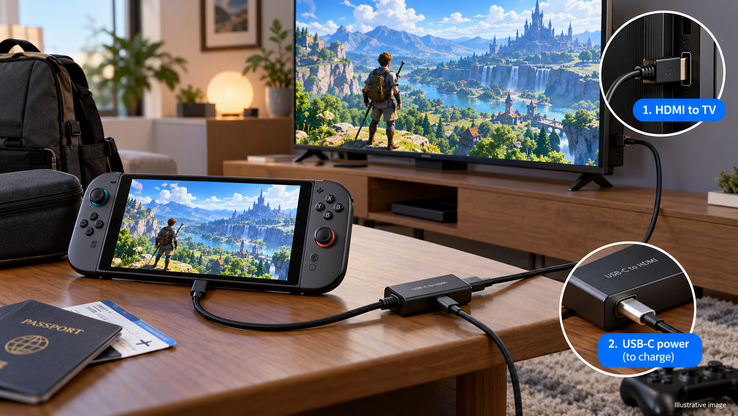 Nintendo Switch collegata alla TV