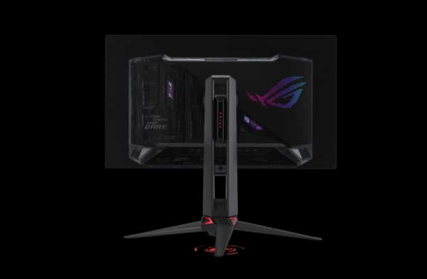 Design posteriore e supporto predisposto per treppiede del ROG Swift OLED PG27AQDPR