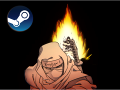 Shinobi: Art of Vengeance permette ai giocatori di controllare uno shinobi che può utilizzare armi da mischia, shuriken e abilità ninjutsu. Nella foto - un'istantanea del trailer del gioco con il logo di Steam in alto. (Fonte: Sega su YouTube)