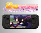 Umamusume: Pretty Derby in esecuzione sullo Steam Deck OLED con logo (Fonte immagine: Cygames, Steam con modifiche)