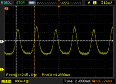 Sfarfallio OLED: 235,8 - 245,1 Hz