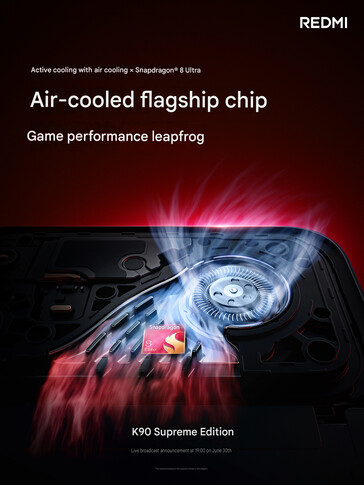 Ventola di raffreddamento attiva del Redmi K90 Ultra (traduzione automatica)