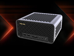 Il modello FA80G è disponibile con processore AMD Ryzen 9 9950X3D. Nell’immagine: una foto promozionale che mostra la parte anteriore del mini PC (modificata).