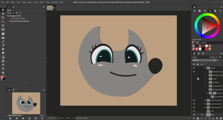 I livelli vettoriali sono in arrivo in GIMP 3.2. (Fonte immagine: @aka_reju su Mastodon)