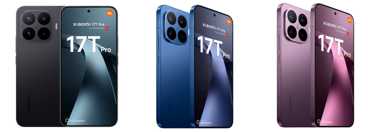 Rendering ad alta risoluzione dello Xiaomi 17T Pro.