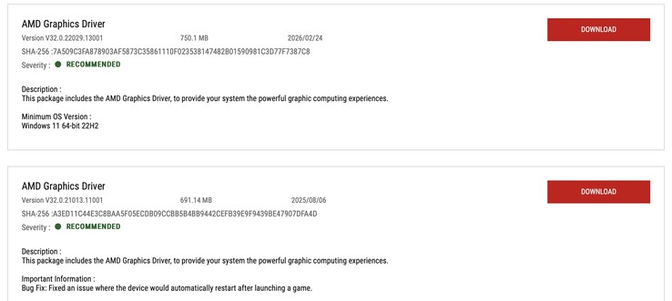 L'aggiornamento del driver, curiosamente, si trova nello stesso ramo di prima.