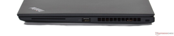A destra: lettore di smartcard, USB-A 3.2 Gen 1, Kensington Lock