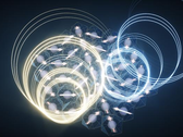 Quando i ricercatori irradiano uno strato sottile di ioduro di nichel con un impulso laser ultraveloce, si formano delle caratteristiche a forma di cavatappi. (Fonte: EurekAlert)
