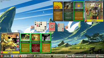 Nella foto: Una schermata di gioco di Poker Quest: Spade e Picche.