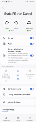 Impostazioni Bluetooth sugli smartphone Samsung