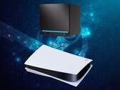 La Steam Machine visibile sopra la console PS5