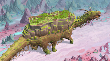 Un'immagine che mostra Onbu ne Il villaggio errante. (Fonte: Steam)