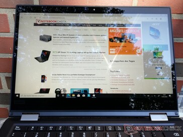 Lenovo ThinkPad X13 Yoga all'aperto