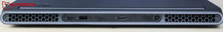 Posteriore: USB-C 3.2 Gen2, USB-A 3.0 con PowerShare, HDMI 2.1, connettore di alimentazione