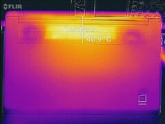 Profilo termico, lato inferiore carico massimo