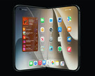 Render dell'iPhone Ultra, uno smartphone pieghevole.