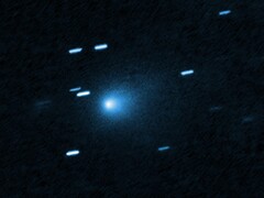 Un&#039;immagine della cometa interstellare 3I/ATLAS catturata da Hubble (Fonte immagine: NASA, ESA, David Jewitt e Joseph DePasquale; ritagliata)