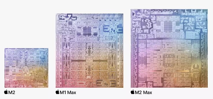 Apple M2 &amp; M1 Max &amp; M2 Max (Fonte: Apple)