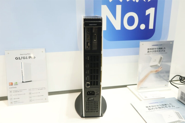 Il Minisforum G1 Pro dal retro. (Fonte: PC Watch)