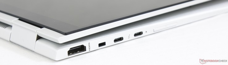 Lato destro: Volume, 2x USB Type-C + Thunderbolt 3, DriveLock, HDMI 1.4