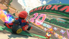 Gara di Mario Kart World con Mario alla guida (Fonte: Nintendo of America)