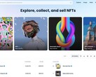 Homepage del sito web del mercato OpenSea NFT (fonte: propria)
