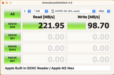 AmorphousDiskMark Scheda SD