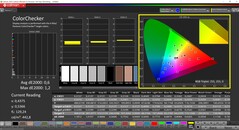 CalMAN ColorChecker calibrato (spazio colore target: P3)
