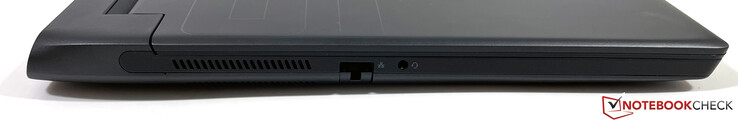 Lato sinistro: Ethernet, 3,5 mm stereo