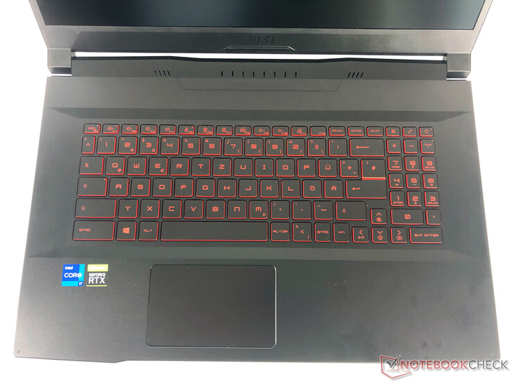 Tastiera e touchpad di MSI Katana GF76