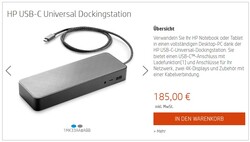 L'HP USB-C Universal Dock attualmente costa $229