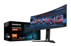 AORUS MO34WQC2 è uno dei pochi esempi del nuovo pannello QD-OLED 'Gen 2.5' di Samsung. (Fonte: Gigabyte)